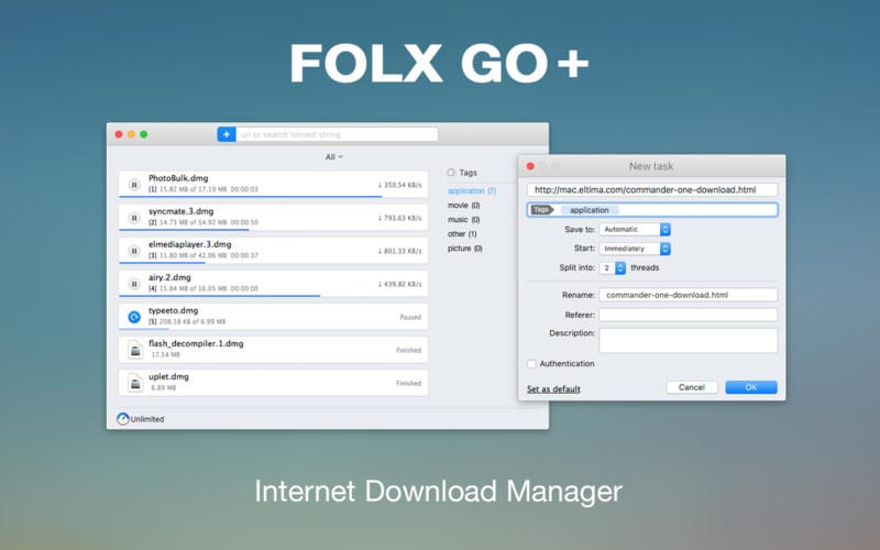 Folx GO + 5.4 download